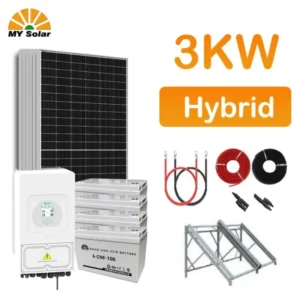 استخدام المنزل 3kw 3000W أنظمة الطاقة الكهربائية الشمسية الهجينة نظام الألواح الشمسية - ماي سولا