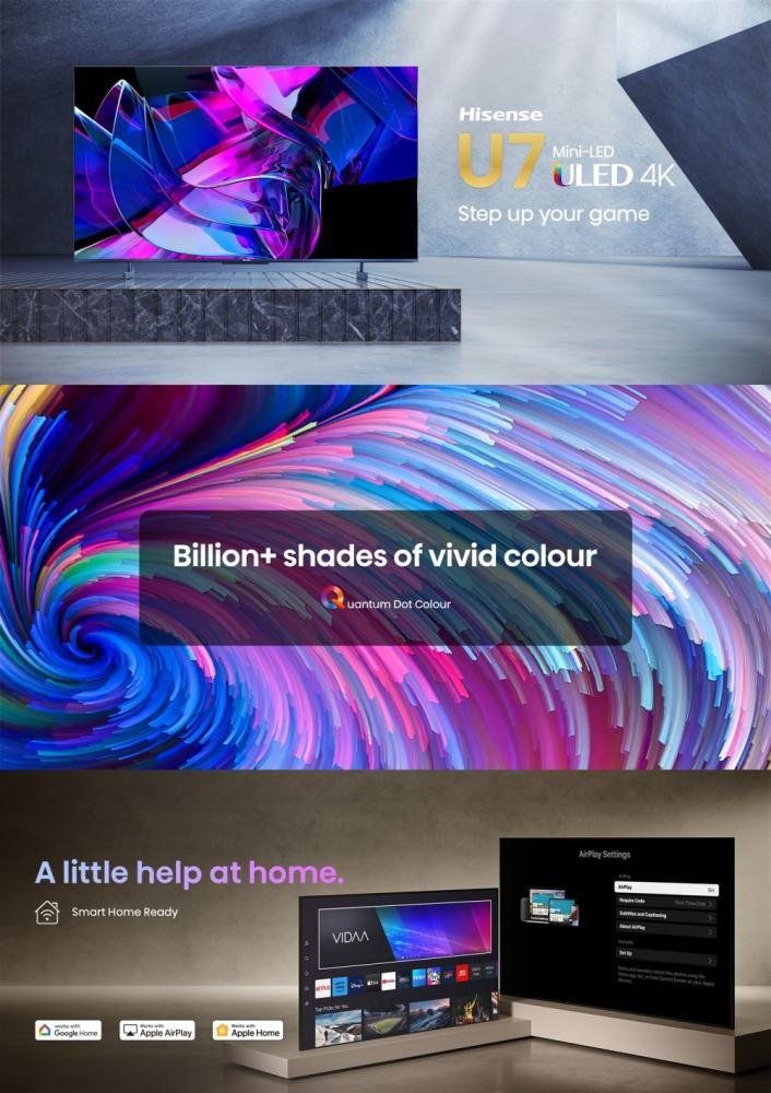 تلفزيون هايسنس 75 بوصة، ذكي، HDR ، 4K ، نظام التشغيل VIDAA - الصورة 2