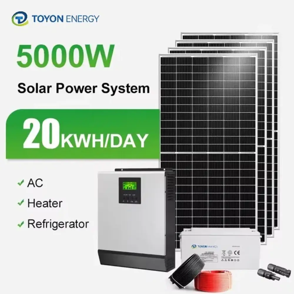نظام طاقة شمسية هجين كامل عالي الكفاءة للاستخدام المنزلي 5kw - تويون
